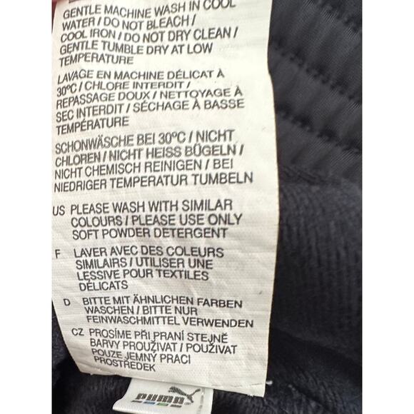 Puma Mens Track Jacket Black White Size Medium Zip Up - Picture 6 of 10